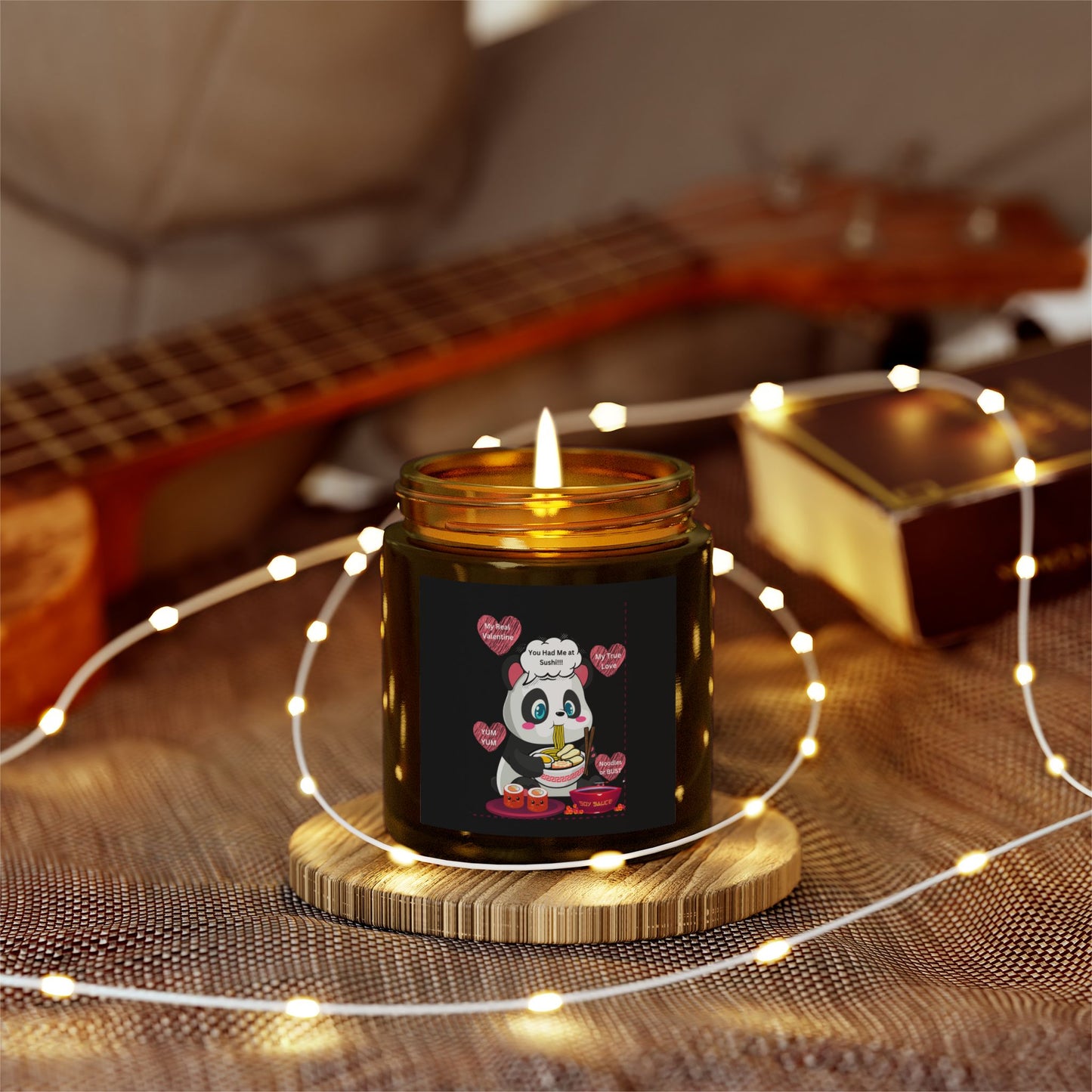Sushi Lovers-Cute Panda Scented Candles - Coconut Apricot Wax (4oz & 9oz) - Perfect for Gifts and Home Decor