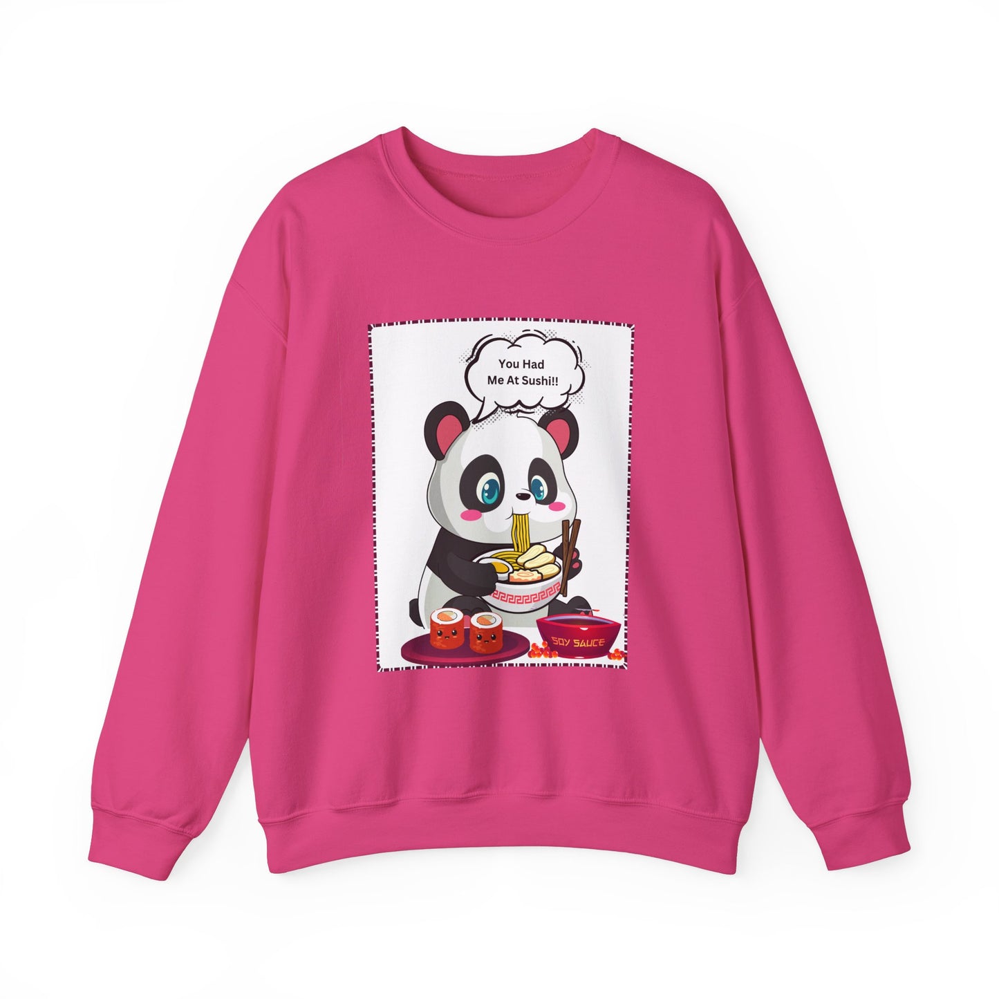 Sushi Lovers-Panda Sushi Lover Crewneck Sweatshirt - Unisex Heavy Blend™