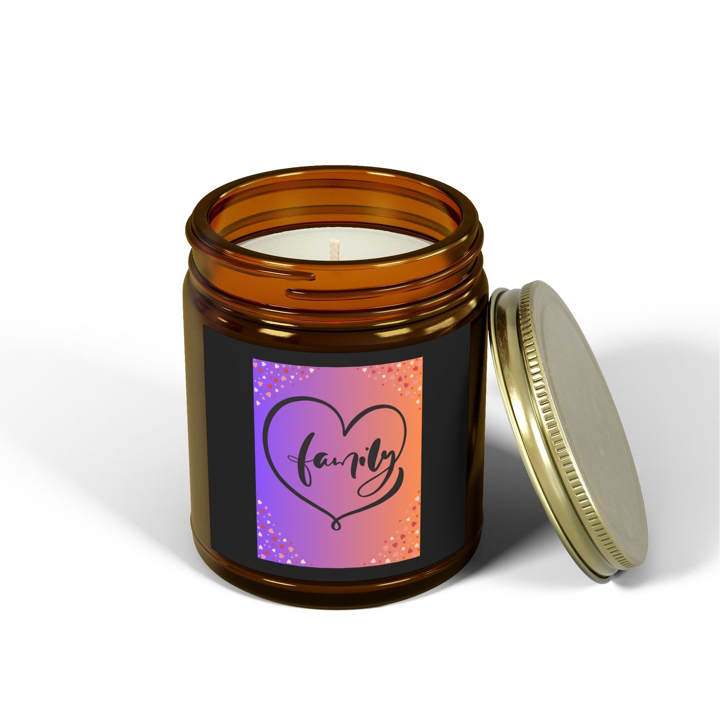 Family Love Scented Candle - Coconut Apricot Wax - 4oz & 9oz