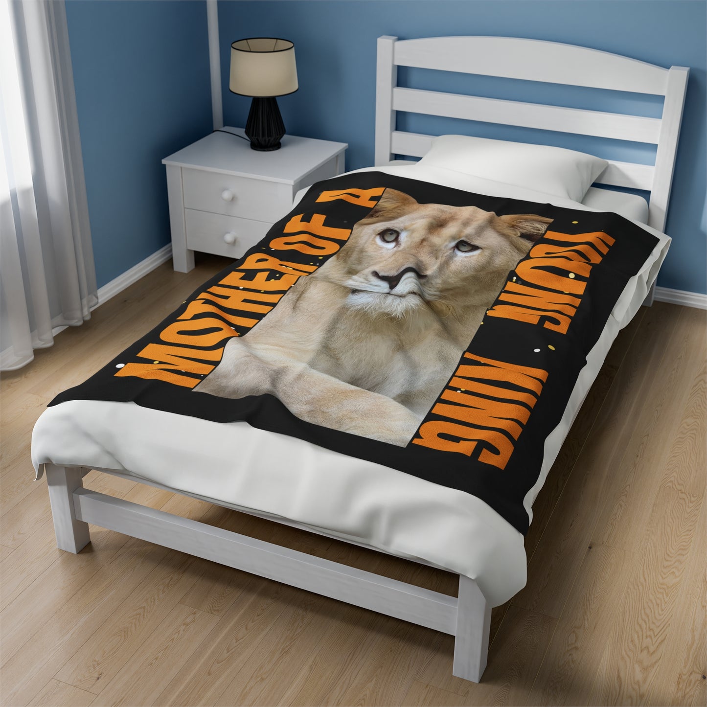 Mother of a Young King Velveteen Plush Blanket - Cozy Gift for Moms