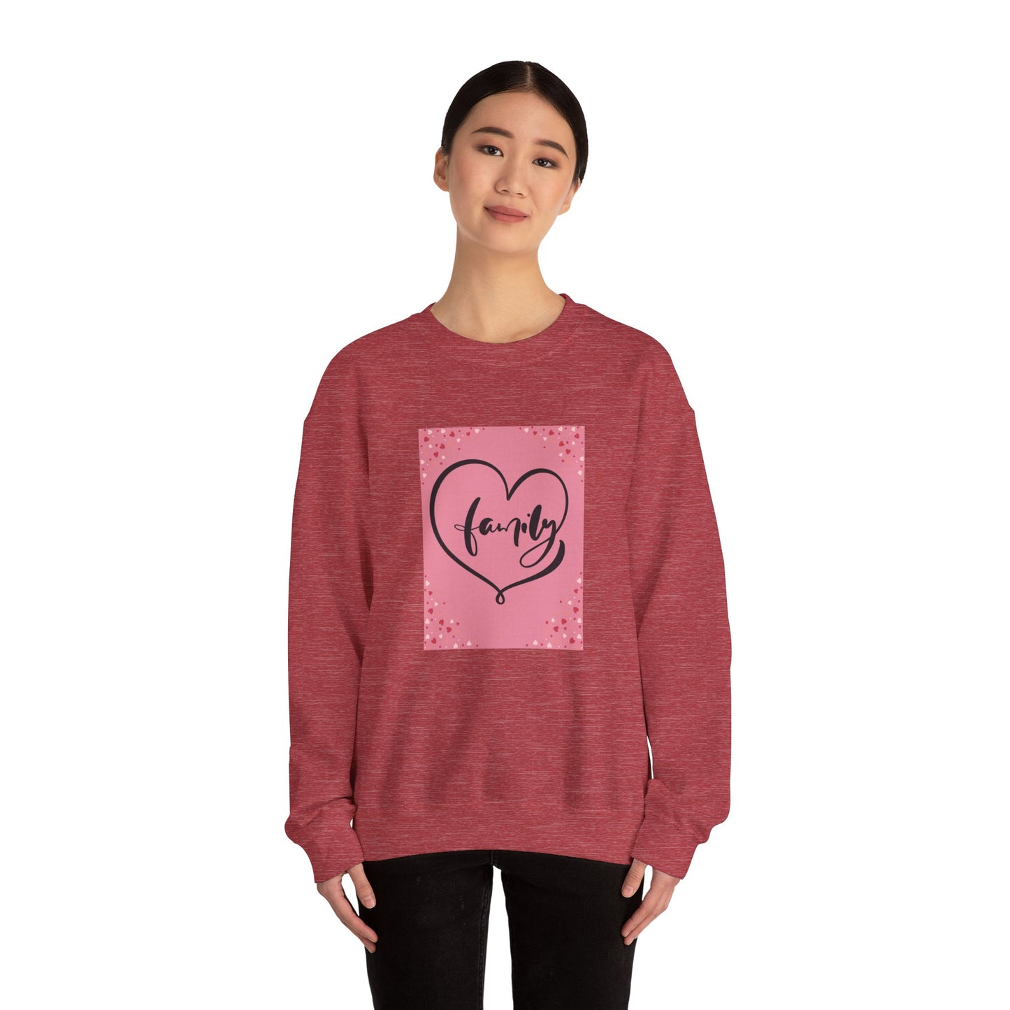 Family Love Crewneck Sweatshirt - Comfortable Unisex Apparel for Cozy Moments