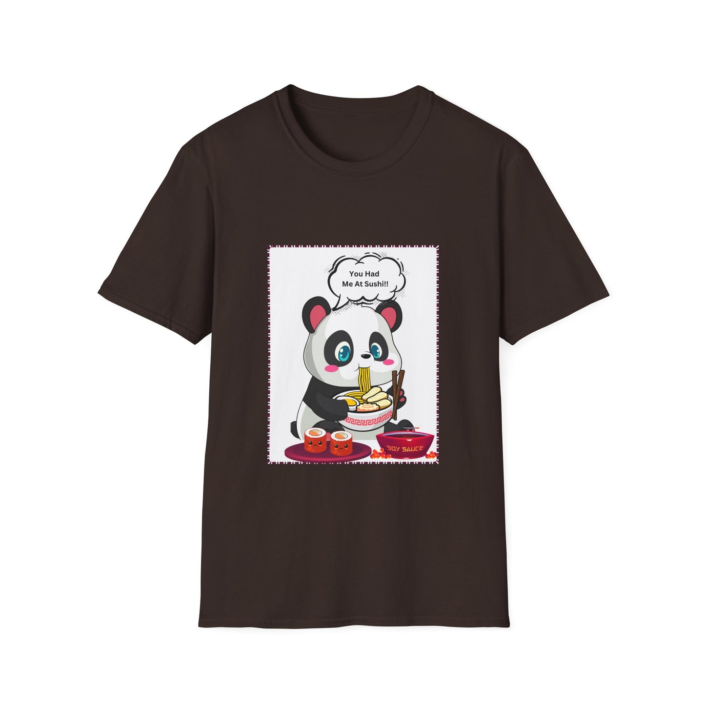 Sushi Lovers-Cute Panda Sushi Lover T-Shirt - Perfect for Foodies and Animal Lovers