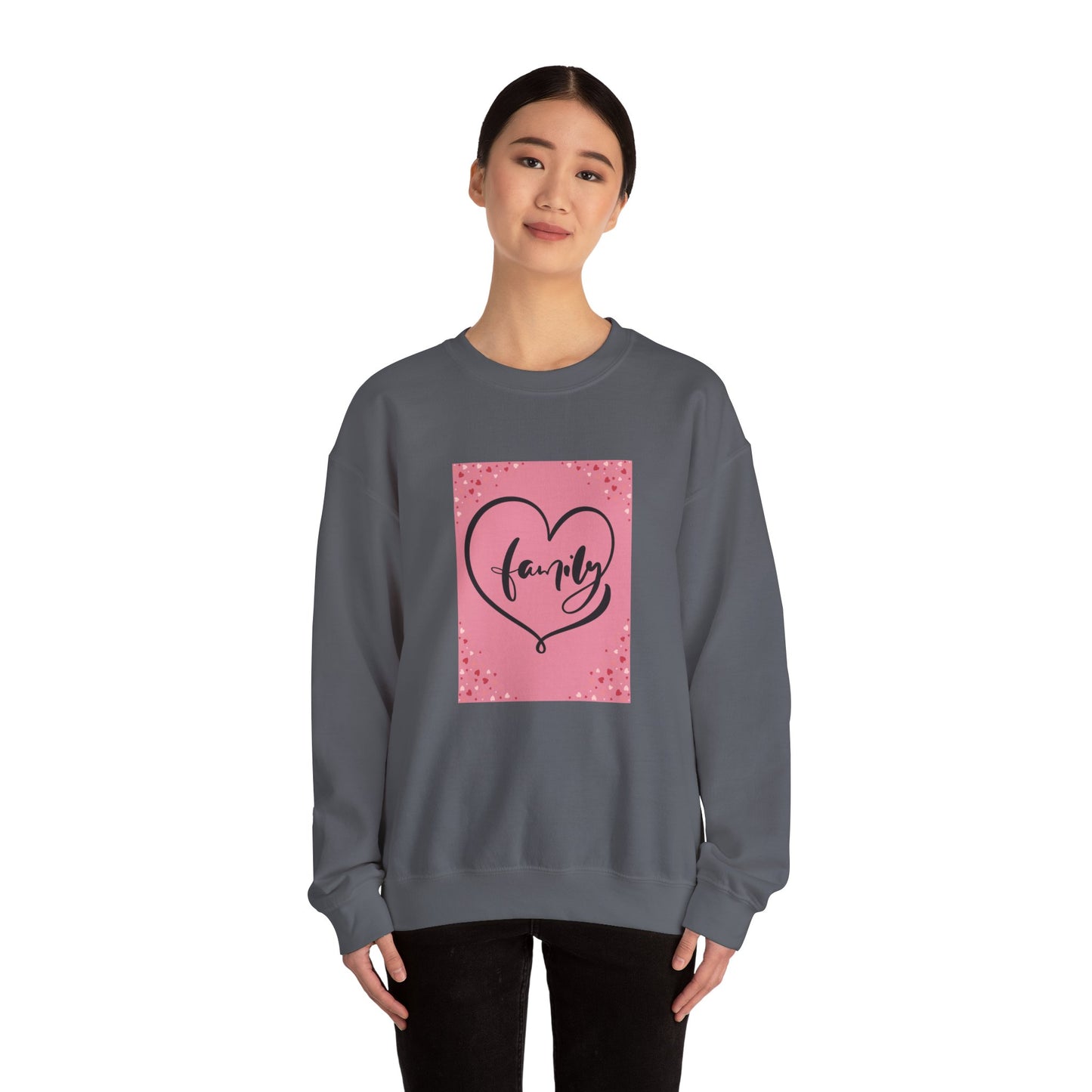 Family Love Crewneck Sweatshirt - Comfortable Unisex Apparel for Cozy Moments