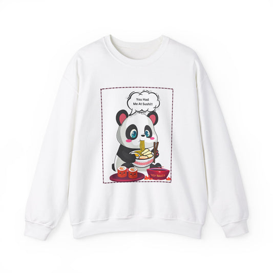 Sushi Lovers-Panda Sushi Lover Crewneck Sweatshirt - Unisex Heavy Blend™