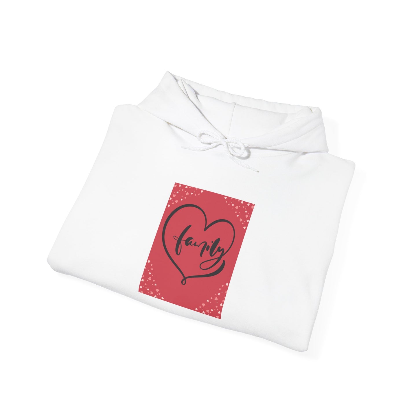 Family Love Heart Hooded Sweatshirt – Cozy Unisex Layer for Celebrations