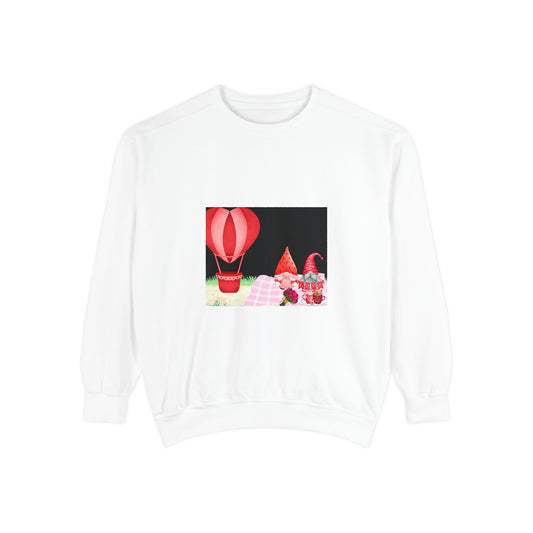 Love in the Air Unisex Garment-Dyed Sweatshirt - Perfect for Spring Celebrations