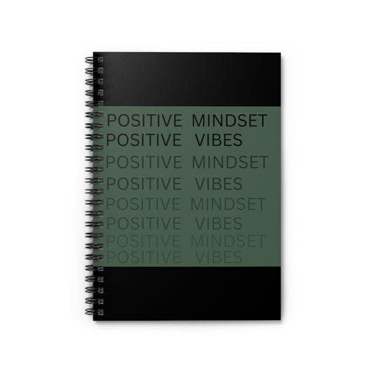 Positive Mindset Positive Vibes Spiral Notebook - Ruled Line