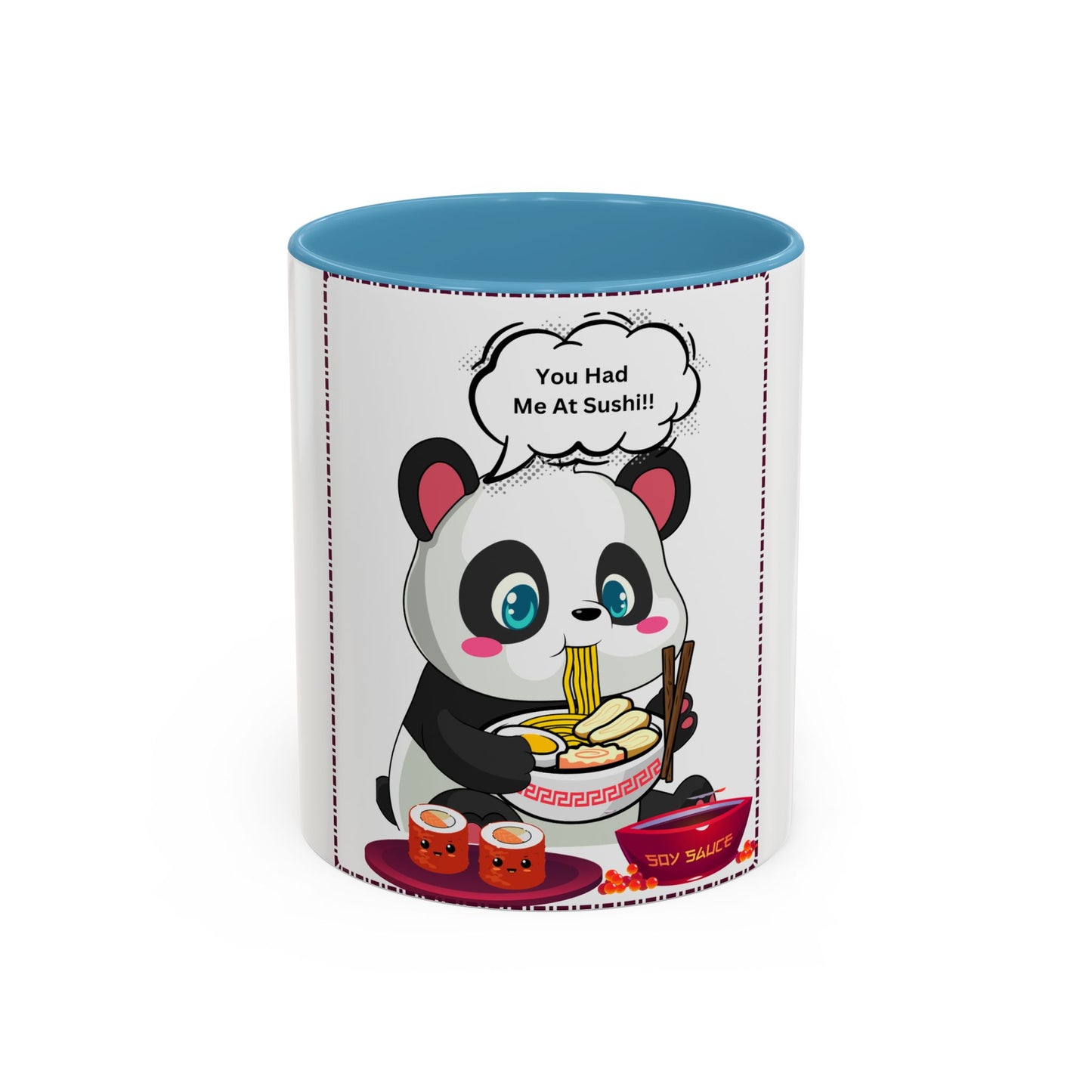 Cute Panda Sushi Coffee Mug - "You Had Me At Sushi"