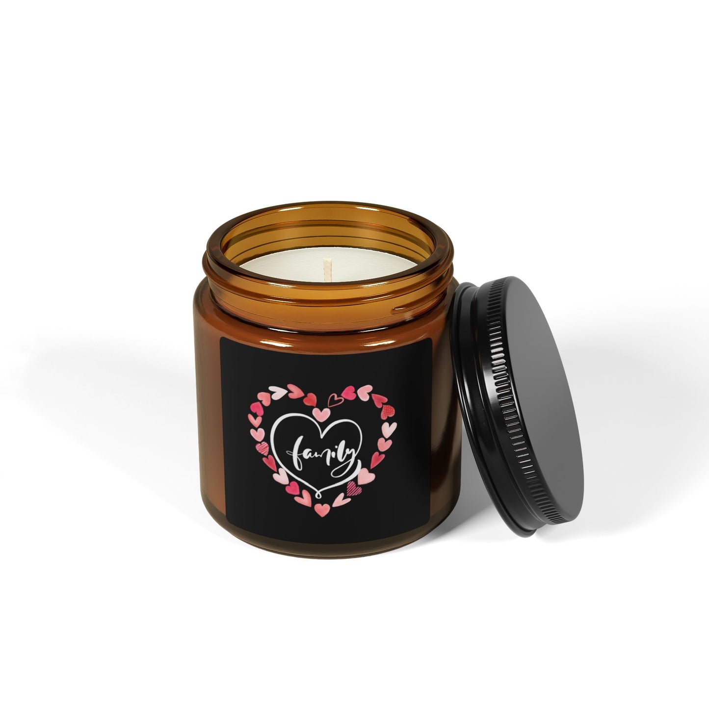 Family Love Scented Soy Candle (Multi-Size, Amber Jar)