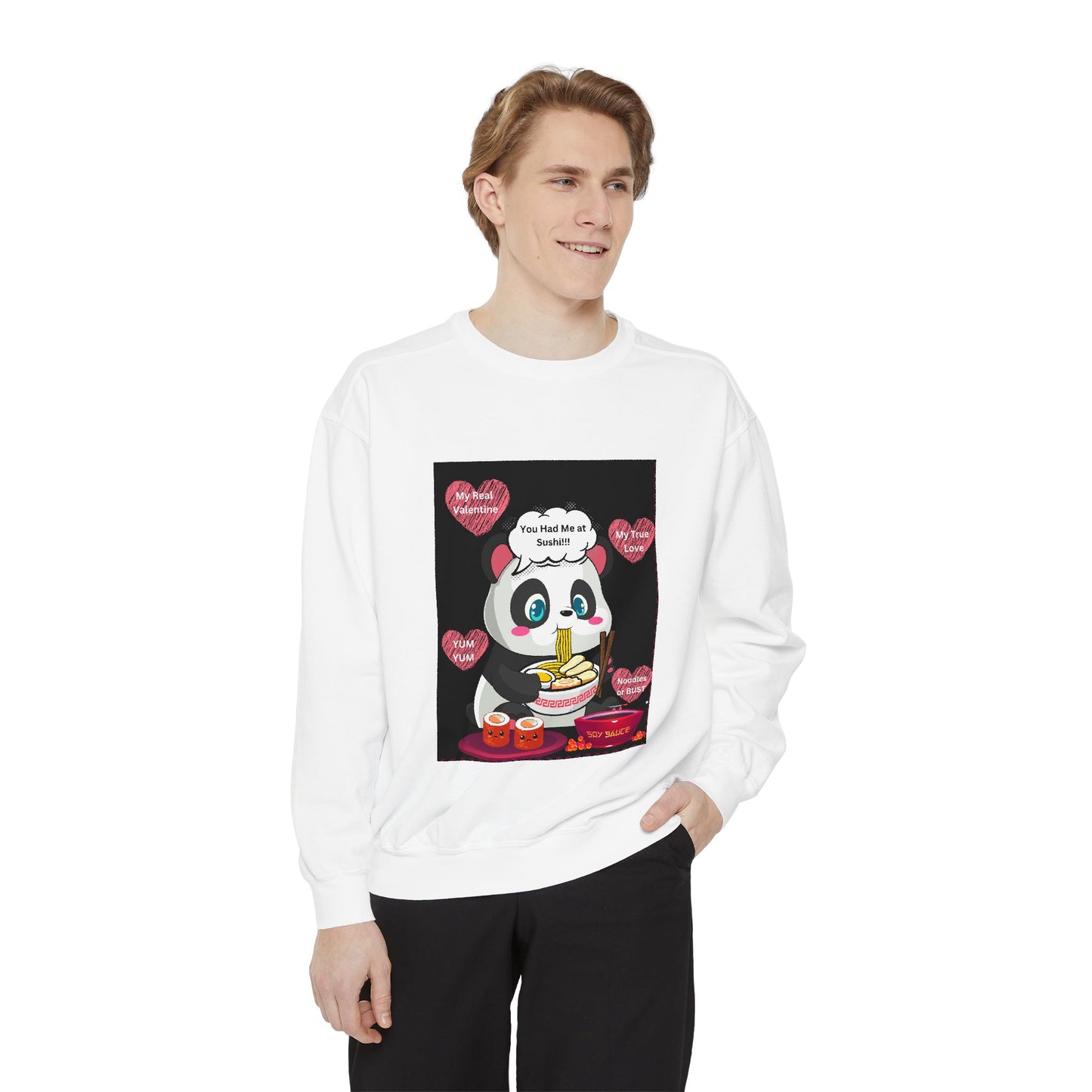 Sushi Lovers-Cute Panda Sushi Sweatshirt - Perfect for Food Lovers!