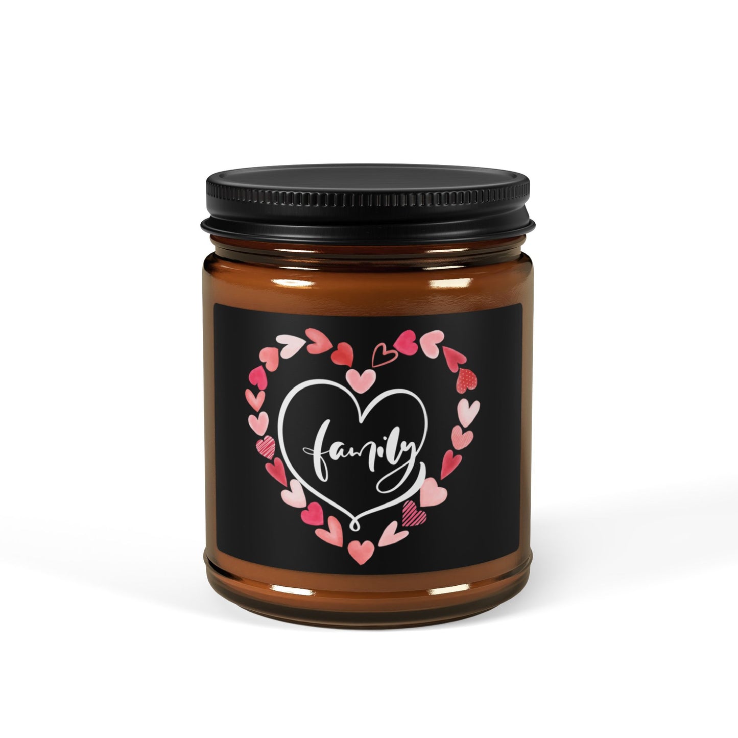 Family Love Scented Soy Candle (Multi-Size, Amber Jar)