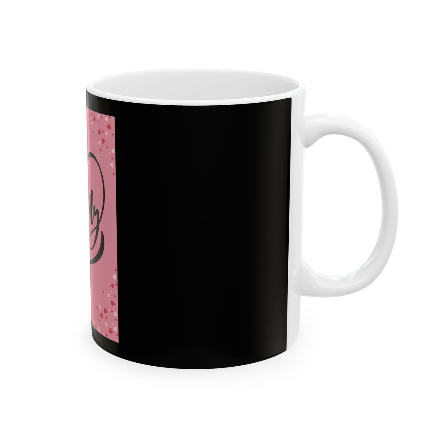 Family Love Ceramic Mug - Heart Design, 11oz & 15oz