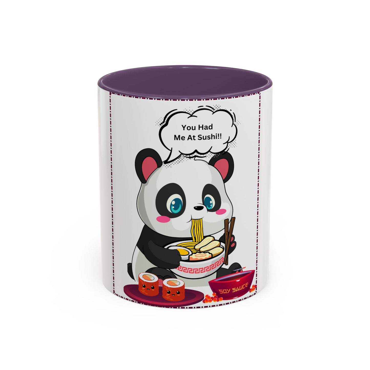 Cute Panda Sushi Coffee Mug - "You Had Me At Sushi"