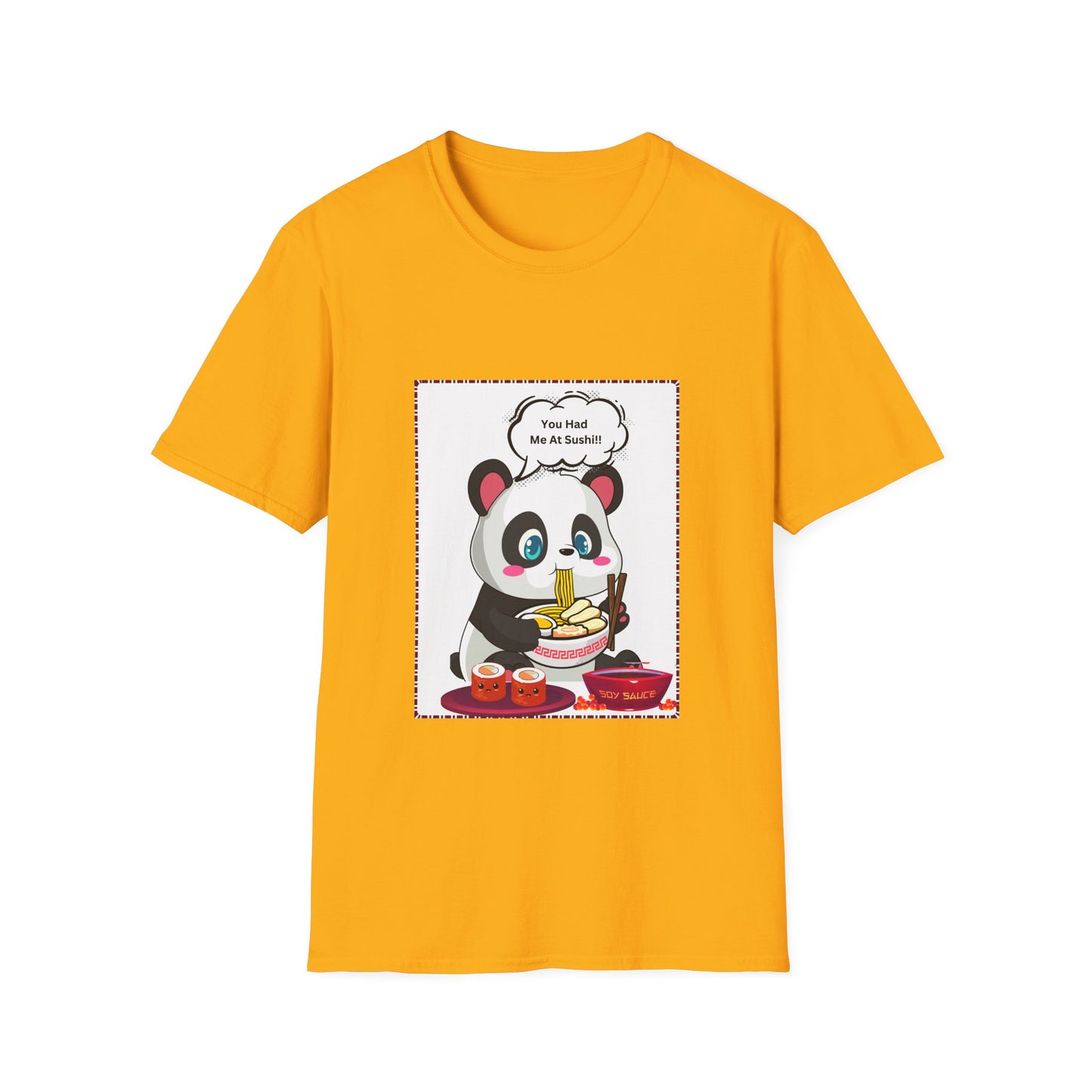 Sushi Lovers-Cute Panda Sushi Lover T-Shirt - Perfect for Foodies and Animal Lovers
