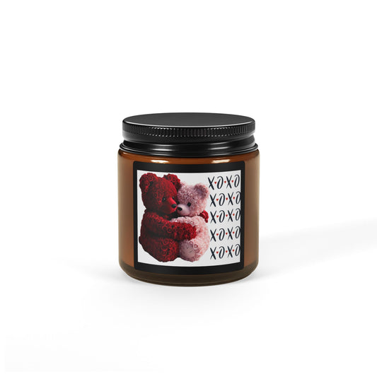 Love you Beary much XOXO-Scented Soy Candle (Multi-Size, Amber Jar)
