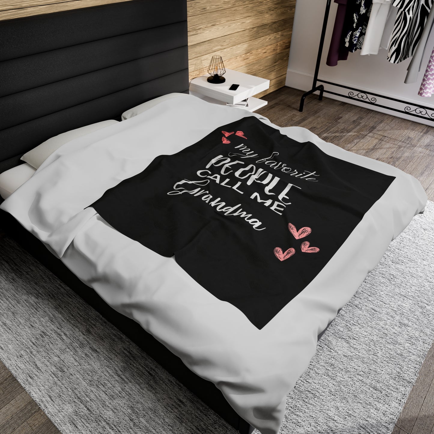 My favorite People call me Grandma-Velveteen Plush Blanket