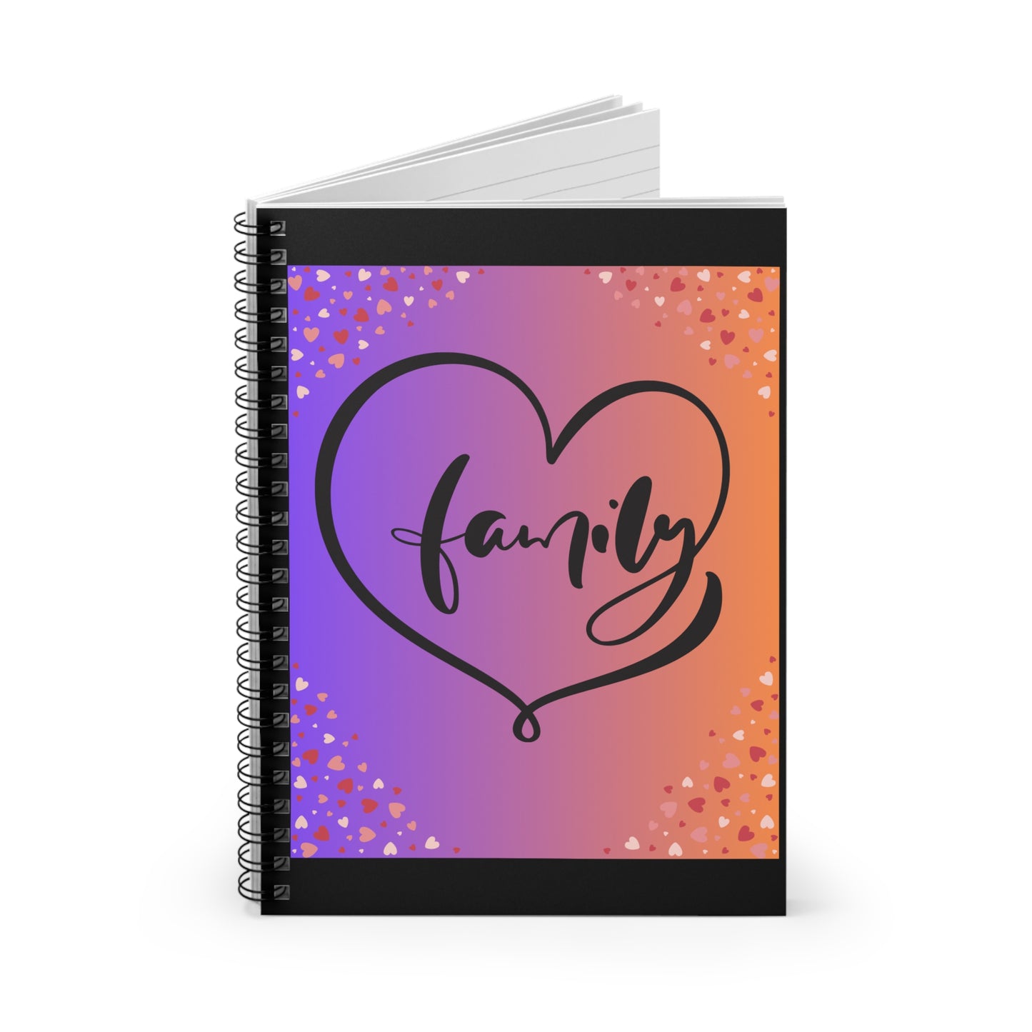 Family Love Spiral Notebook - Ruled Lines for Daily Notes & Journaling