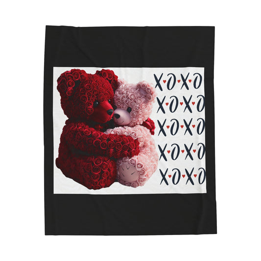 Love you Beary much XOXO-Velveteen Plush Blanket