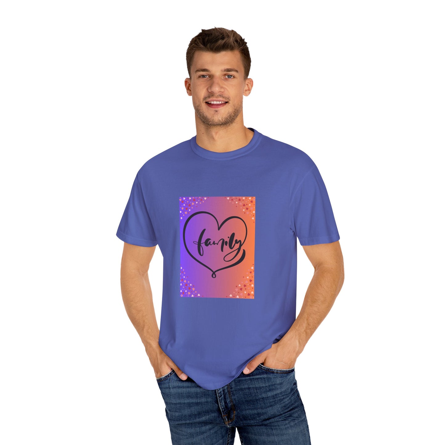 Family Love Unisex Garment-Dyed T-Shirt