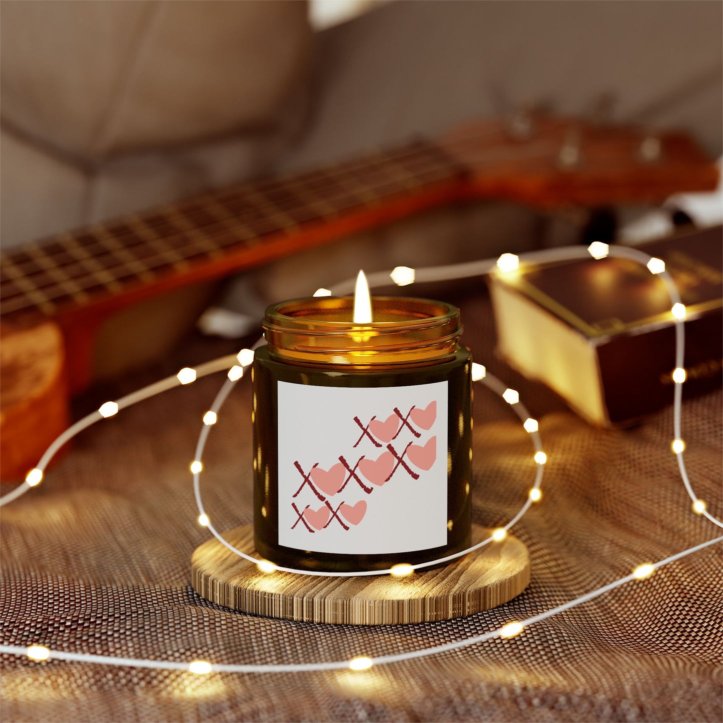 Romantic Heart Scented Candles - Coconut Apricot Wax