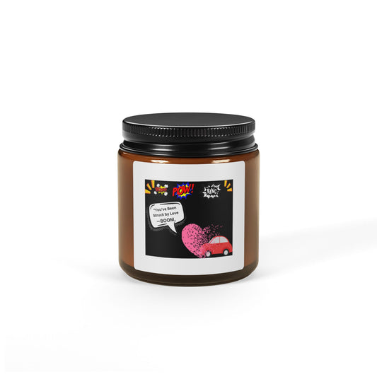 You been Struck by Love-Scented Soy Candle (Multi-Size, Amber Jar)