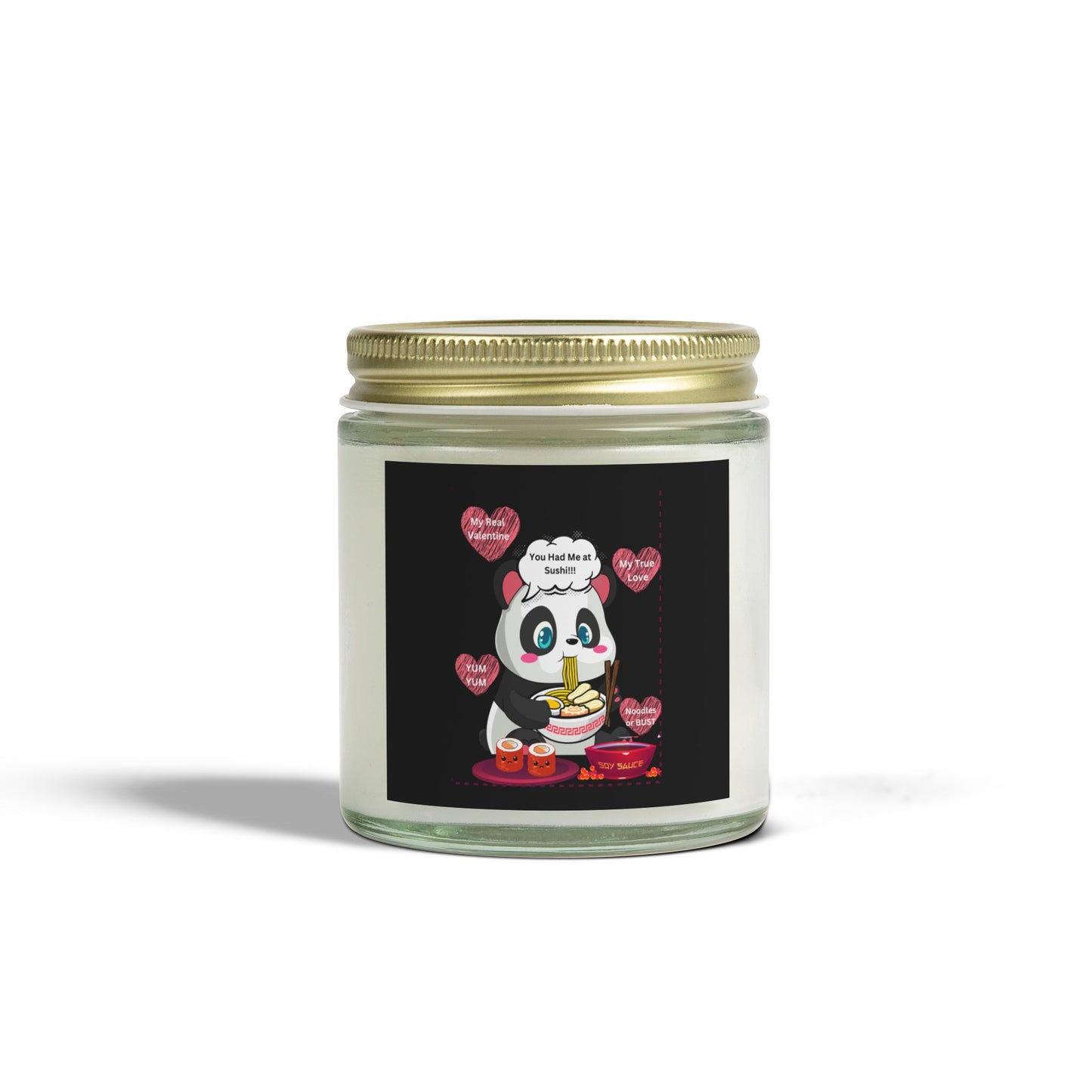 Sushi Lovers-Cute Panda Scented Candles - Coconut Apricot Wax (4oz & 9oz) - Perfect for Gifts and Home Decor