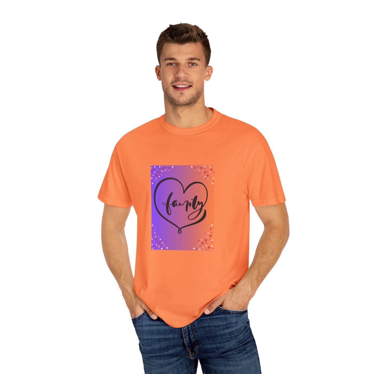 Family Love Unisex Garment-Dyed T-Shirt