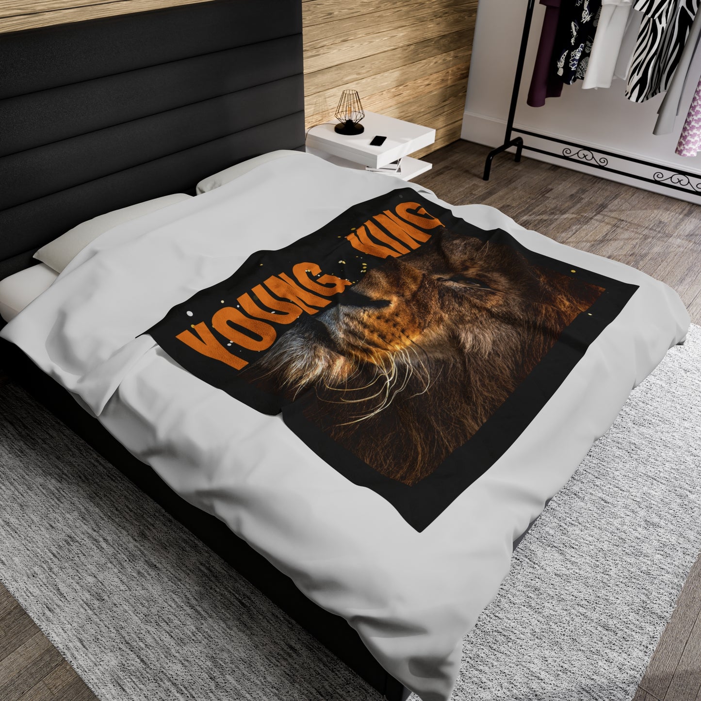 Young King Velveteen Plush Blanket - Cozy Luxury for Young Leaders
