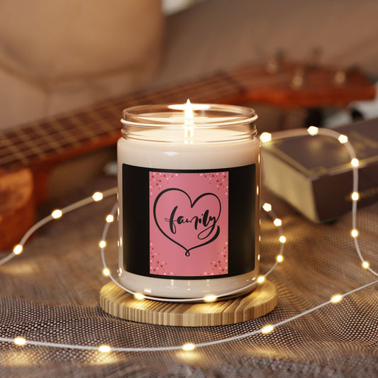 Family Scented Soy Candle - 9oz - Heart Design