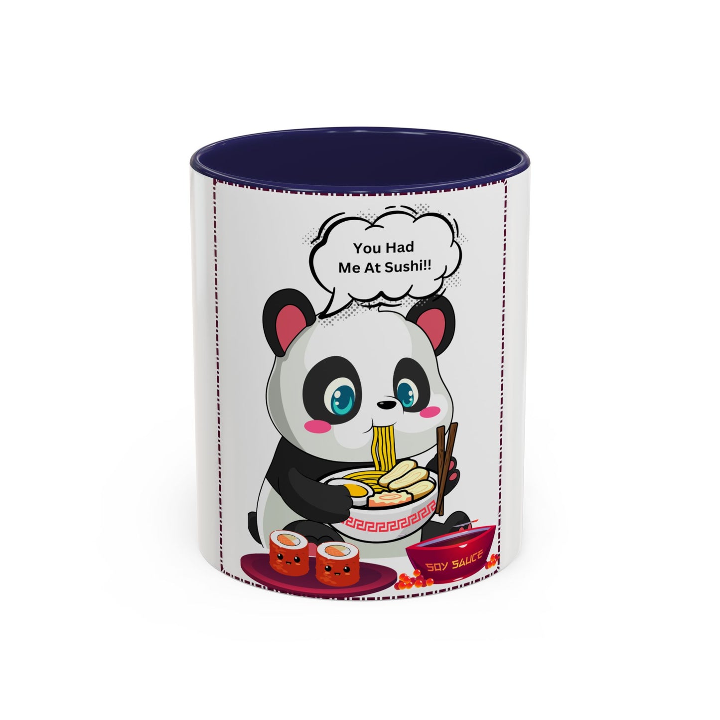 Cute Panda Sushi Coffee Mug - "You Had Me At Sushi"