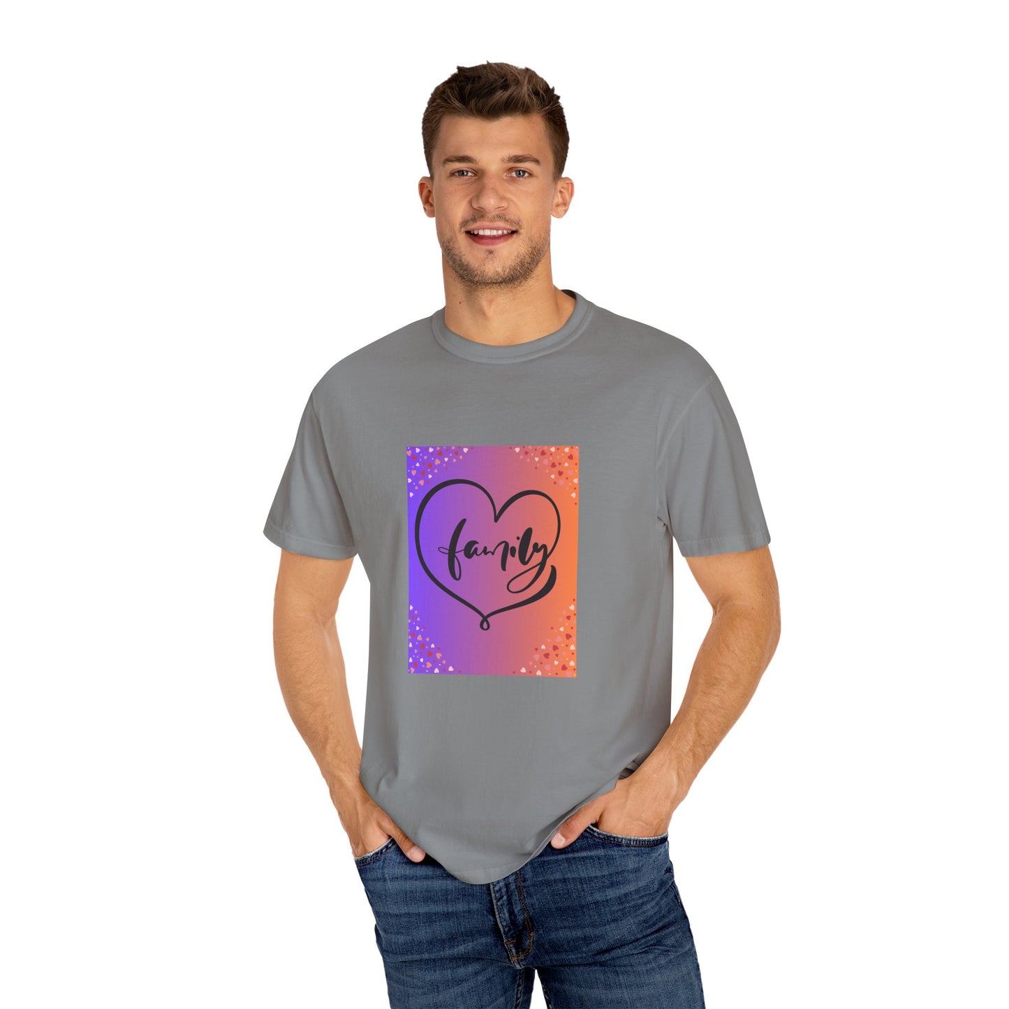 Family Love Unisex Garment-Dyed T-Shirt