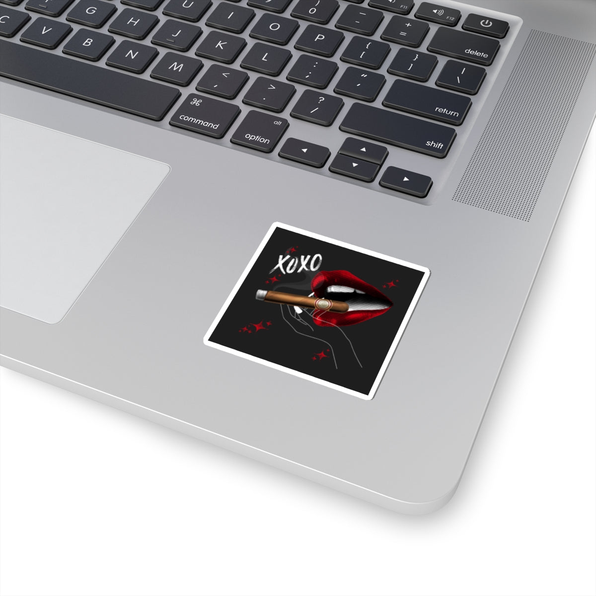 XOXO Kiss-Cut Stickers - Bold Lip & Cigar Design for Trendy Homes & Gifts