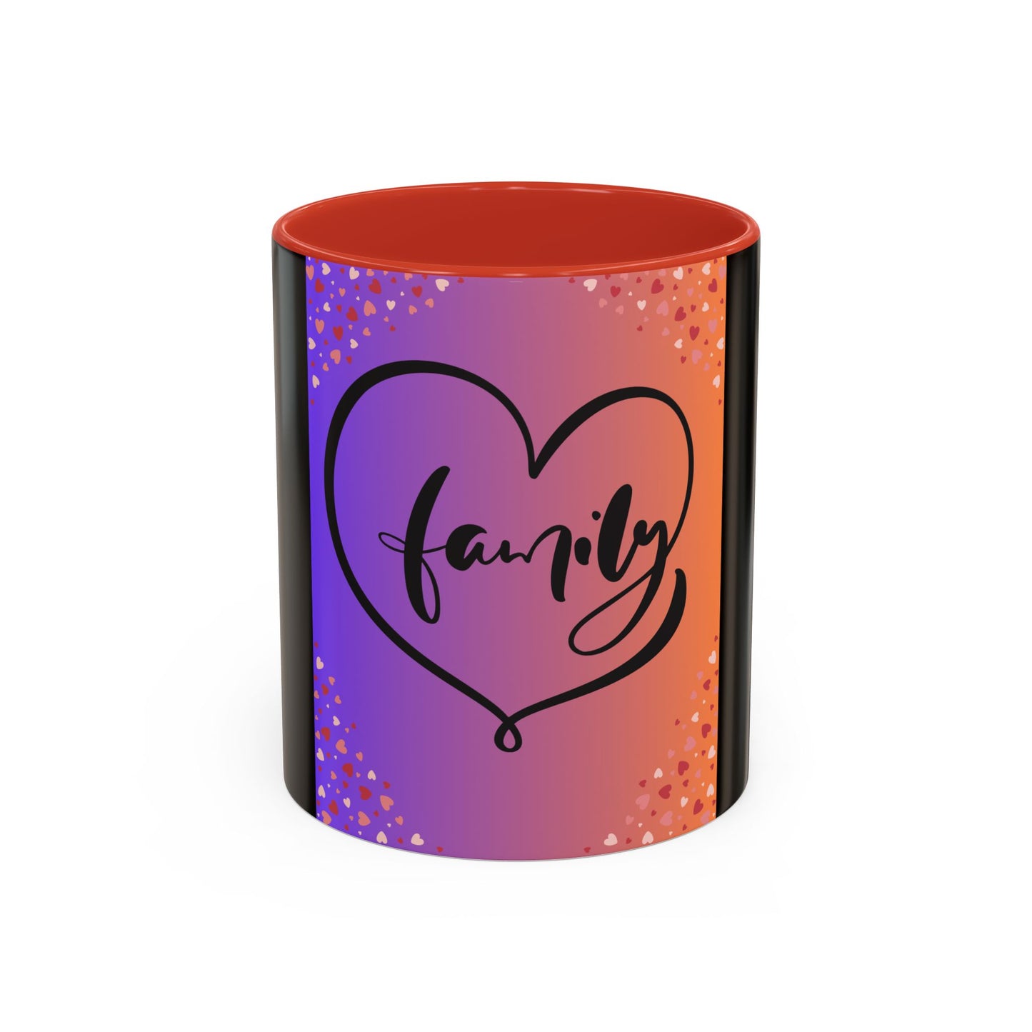 Family Love Accent Coffee Mug - Warm Gradient Design, Perfect Gift for Loved Ones