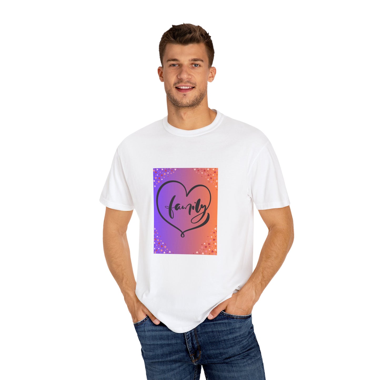 Family Love Unisex Garment-Dyed T-Shirt