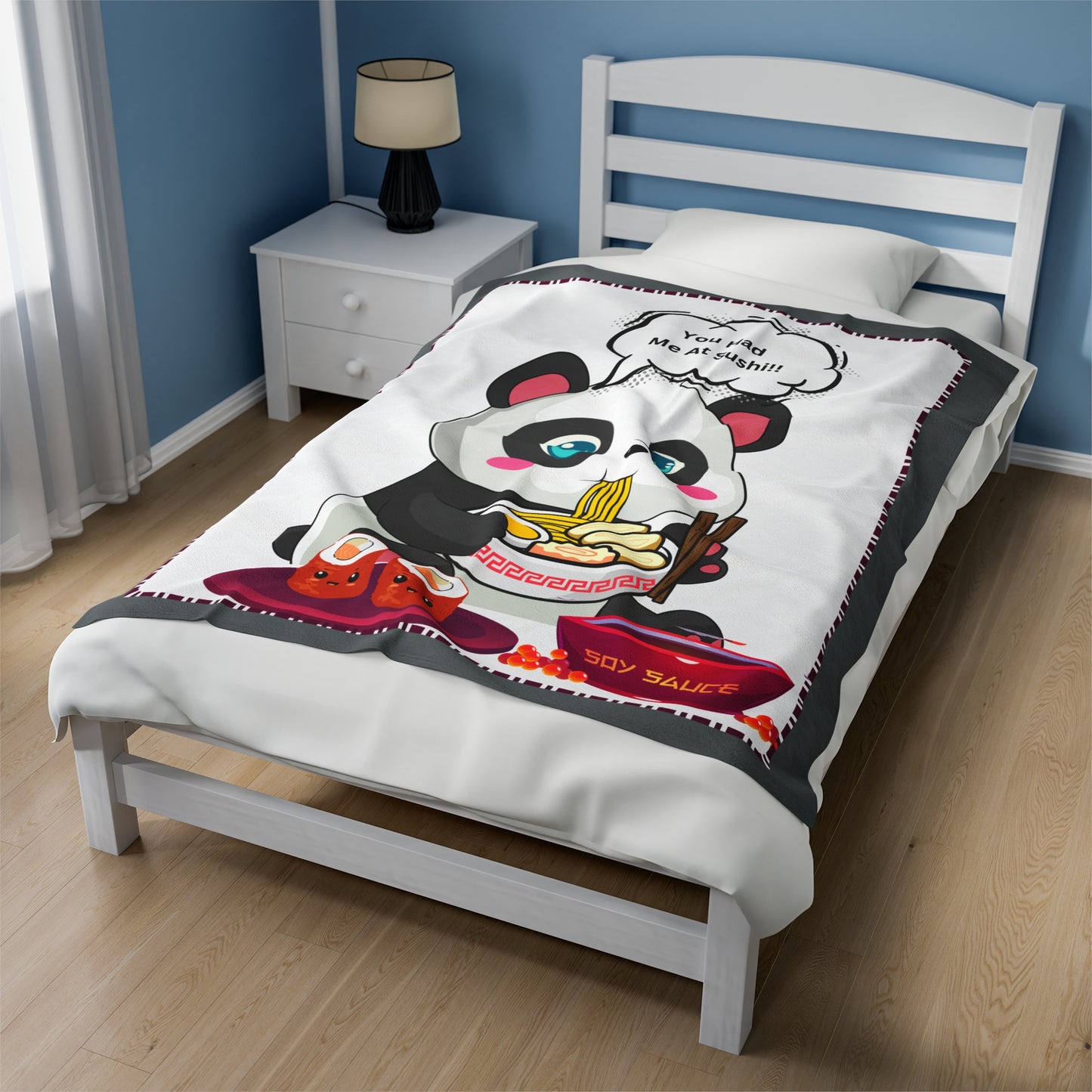 Sushi Lover Velveteen Plush Blanket