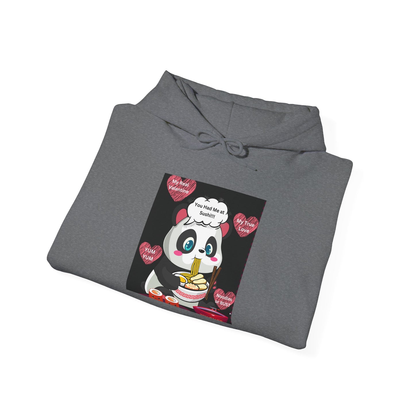 Sushi Lovers-Cute Panda Eating Noodles Unisex Hoodie – Cozy & Fun Design