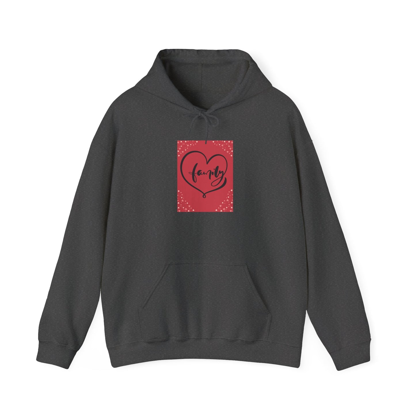 Family Love Heart Hooded Sweatshirt – Cozy Unisex Layer for Celebrations