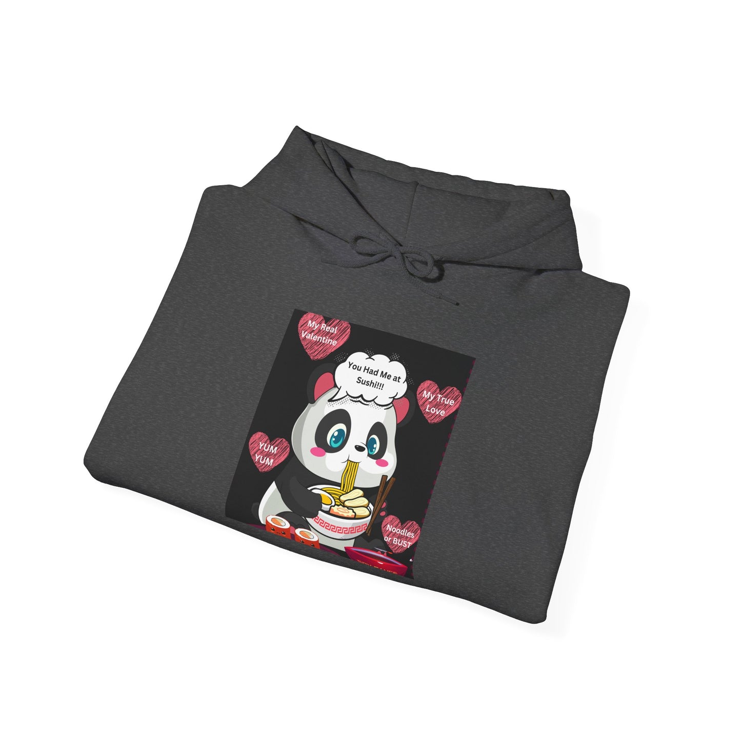 Sushi Lovers-Cute Panda Eating Noodles Unisex Hoodie – Cozy & Fun Design