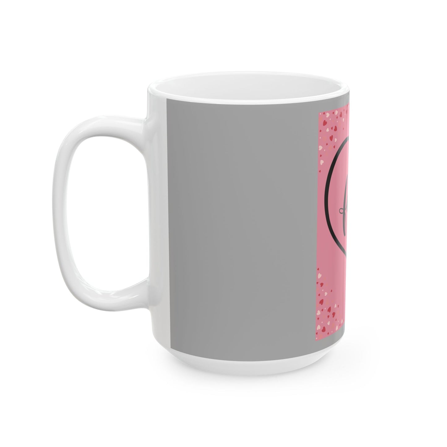 Family Love Ceramic Mug - Heart Design, Perfect Gift for Family Gatherings & Celebrations