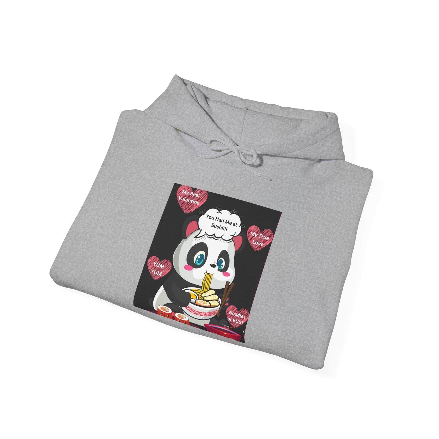 Sushi Lovers-Cute Panda Eating Noodles Unisex Hoodie – Cozy & Fun Design