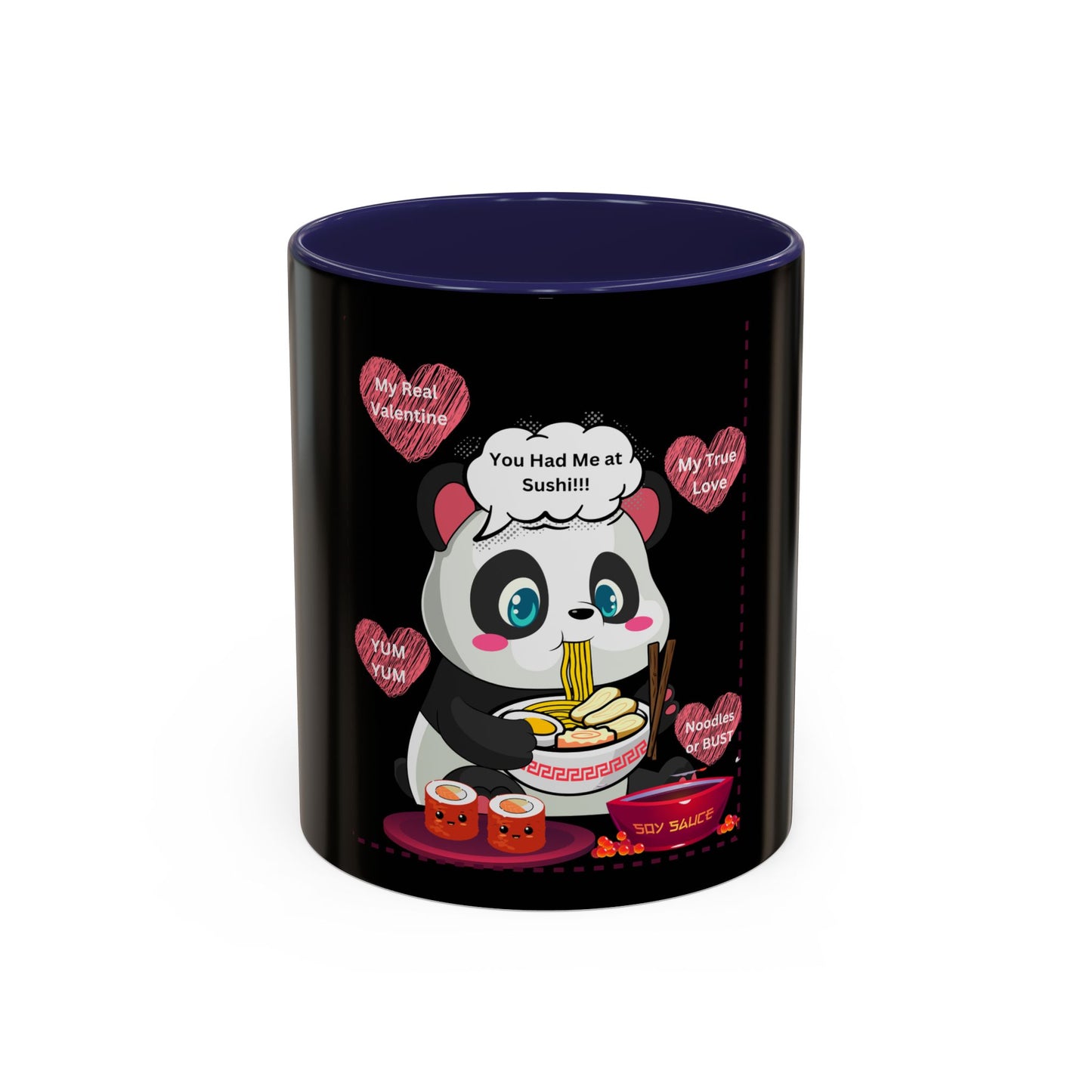 Cute Panda Sushi Lover Coffee Mug - Perfect for Valentine's Day