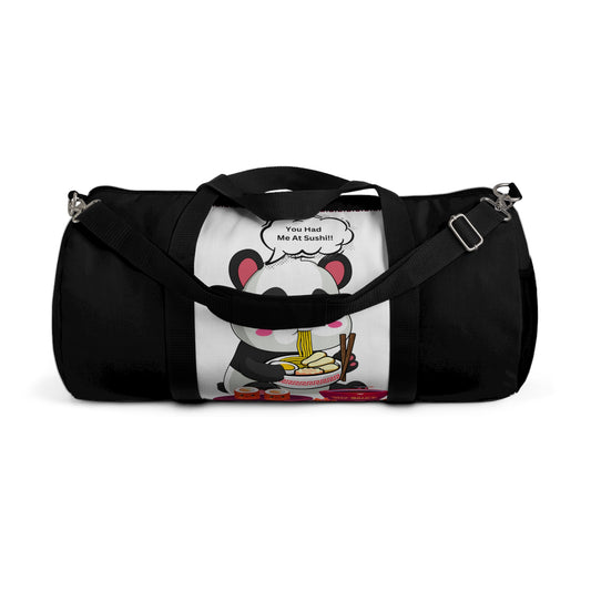 Sushi Lovers-Cute Panda Duffel Bag - Perfect for Travel and Gym with Fun Food Design