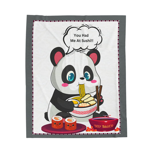 Sushi Lover Velveteen Plush Blanket