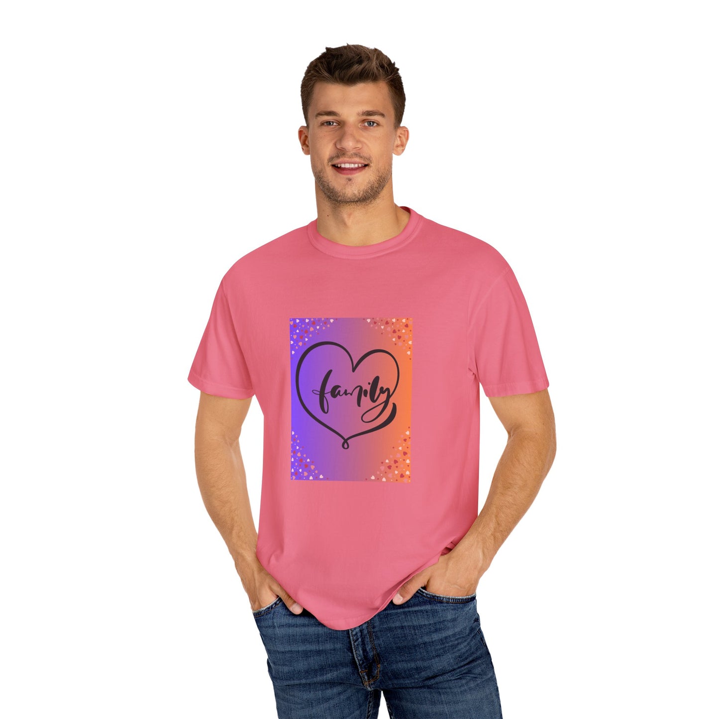 Family Love Unisex Garment-Dyed T-Shirt