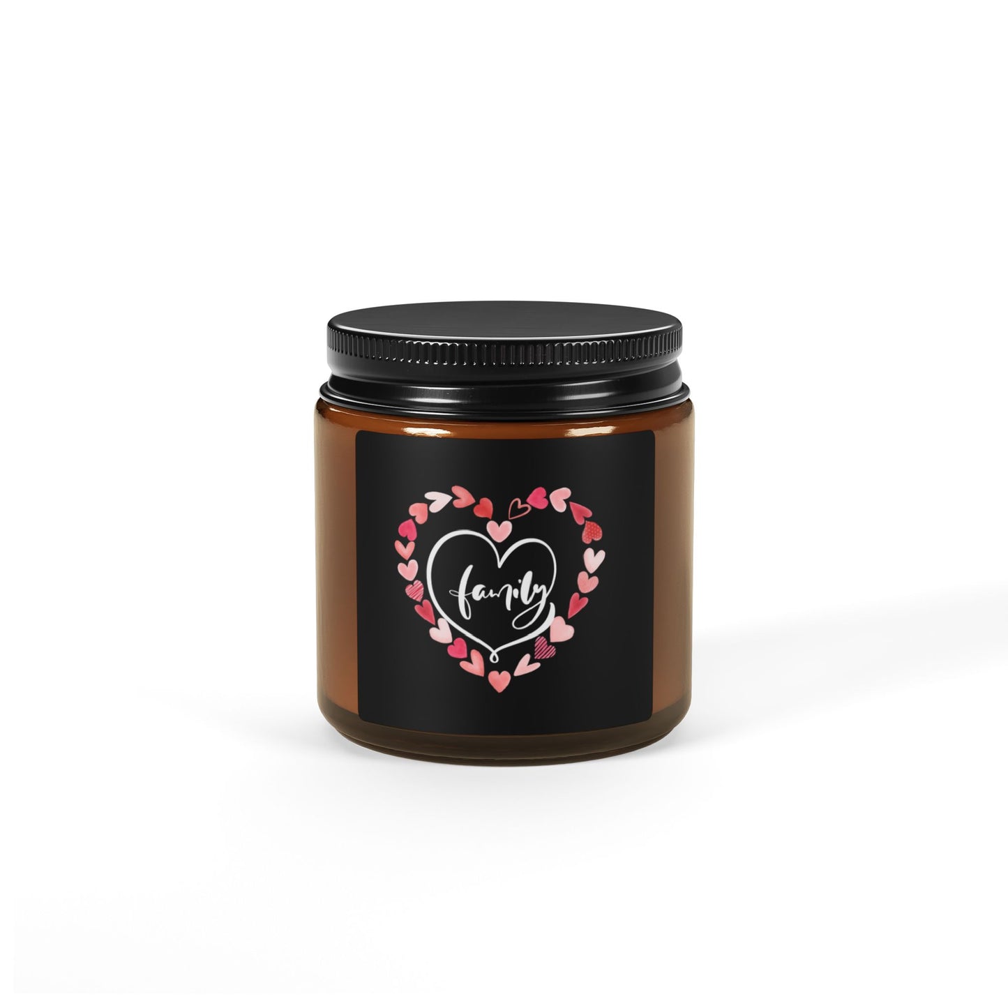 Family Love Scented Soy Candle (Multi-Size, Amber Jar)