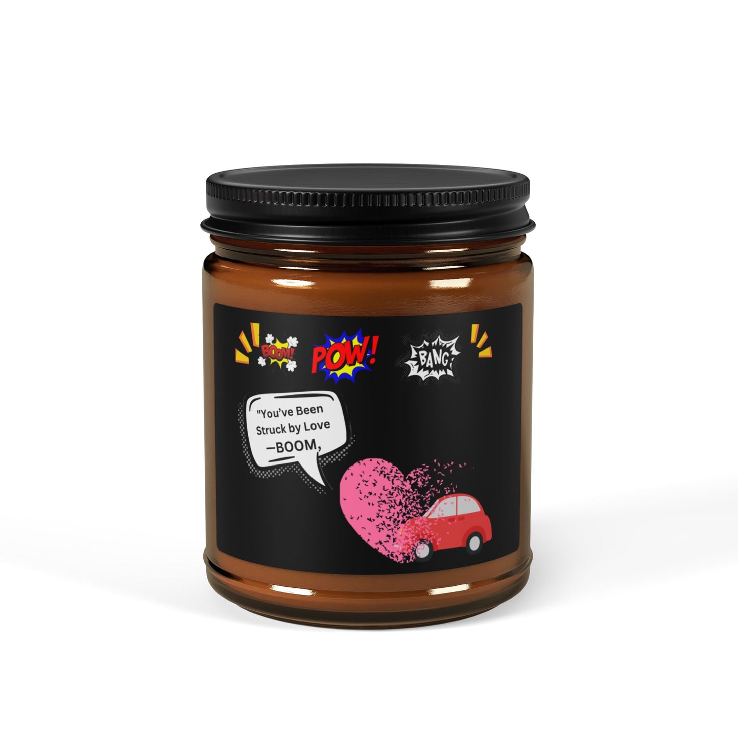 You been Struck by Love-Scented Soy Candle (Multi-Size, Amber Jar)