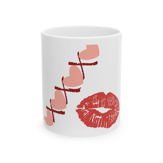 Romantic Kiss Print Ceramic Mug - Perfect for Valentine's Day Gifts